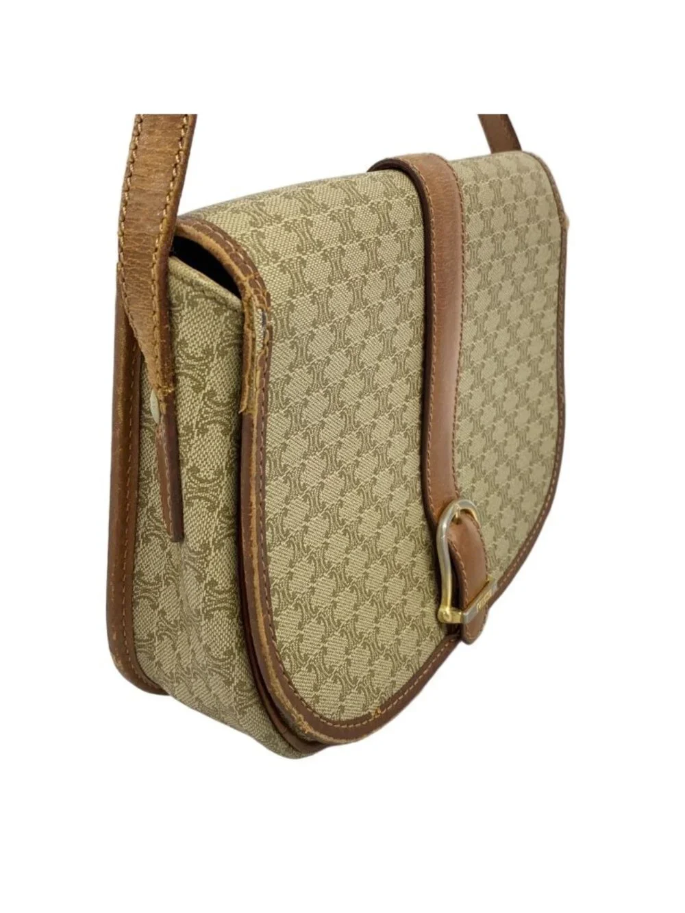 Celine Shoulder Bag Macadam Beige Gold - Picture 2 of 10
